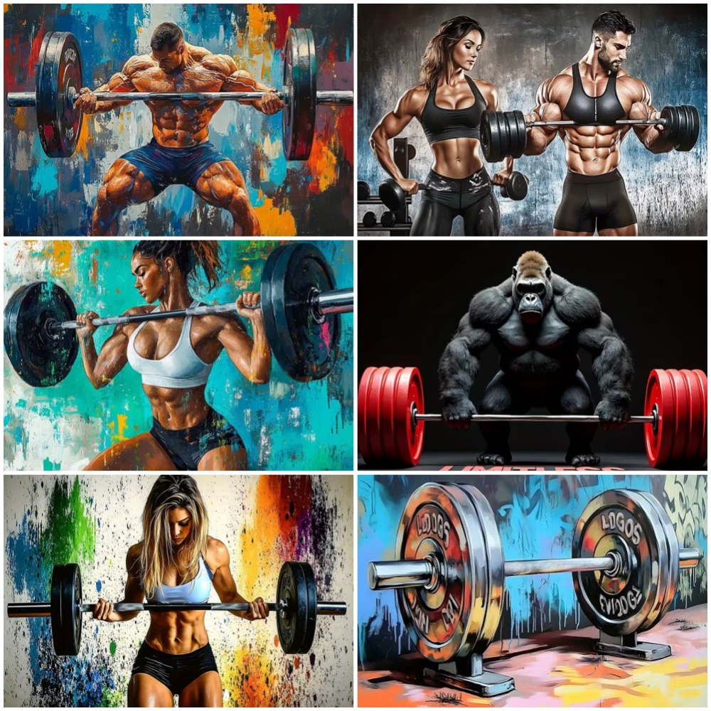 Photography Sport - Weightlifting Theme Background Sports Competition Events