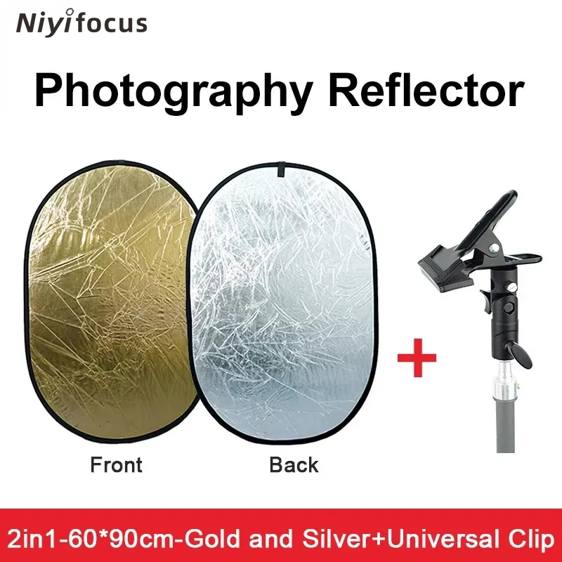 Pop Up Flash Diffuser - 2in1 Round Portable Reflector 30cm 60cm