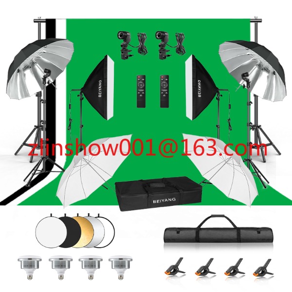 Photography Umbrella Light - Photo Studio Equipment 2.6*3m/2*3m Background Stand