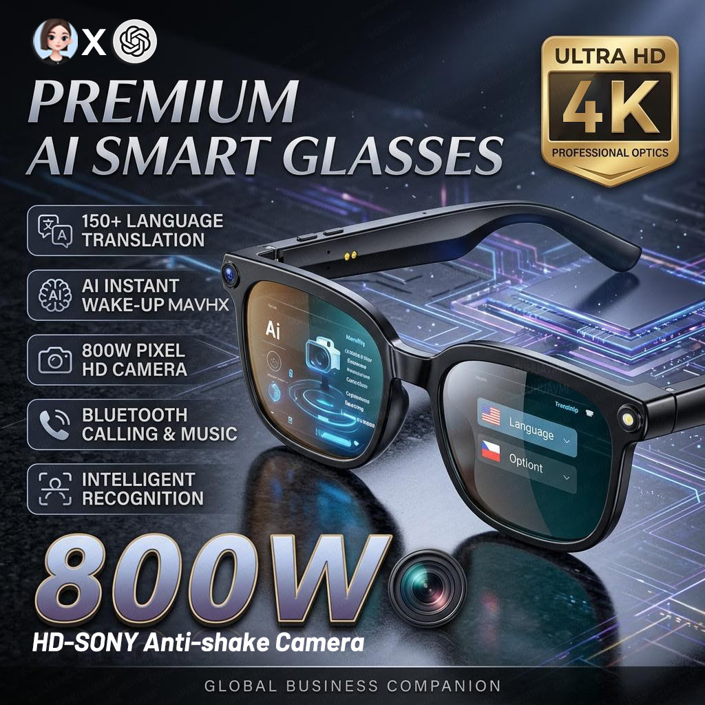 2026 4K 8MP Smart Glasses Men  - Photography Videography 评论和价格