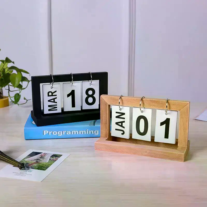 Perpetual Calendar Wooden Flip - Photography Date 评论和价格