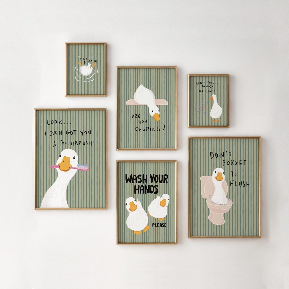 Frameless Bathroom Wall Art,Gr - Photography Duck 评论和价格