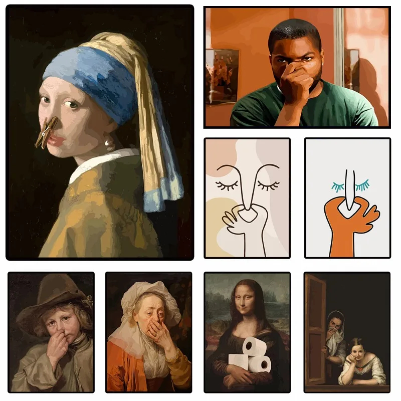Funny Pinching Nose Mona Lisa  - Photography Duck 评论和价格