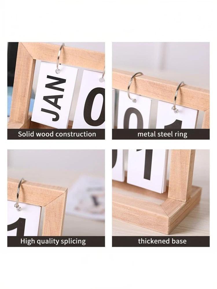 Wooden Perpetual Calendar Flip - Photography Date 评论和价格