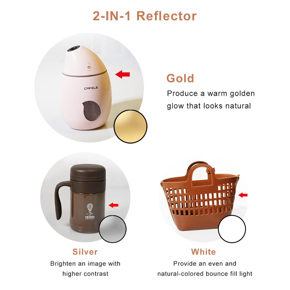 2in1 Round Portable Reflector  - Pop Up Flash Diffuser 评论和价格