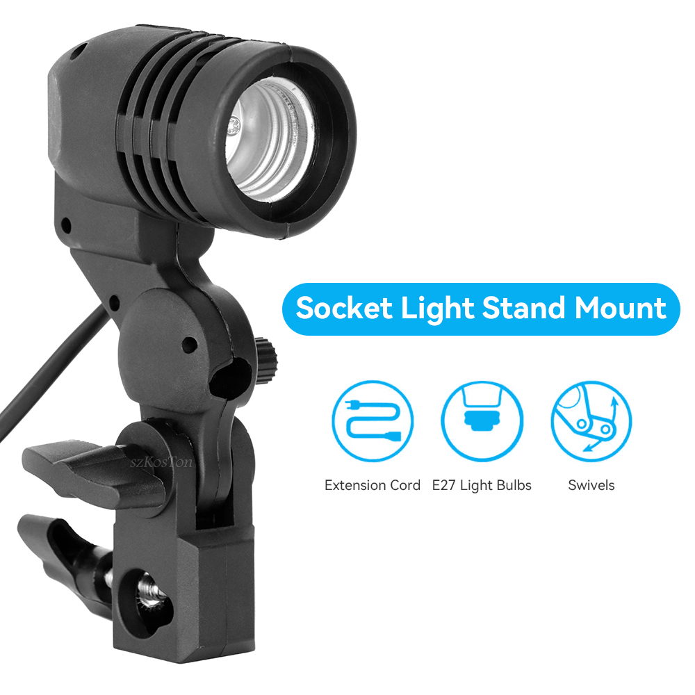 2PCS/1PC E27 Single Head Bulb  - Photography Umbrella Light 评论和价格