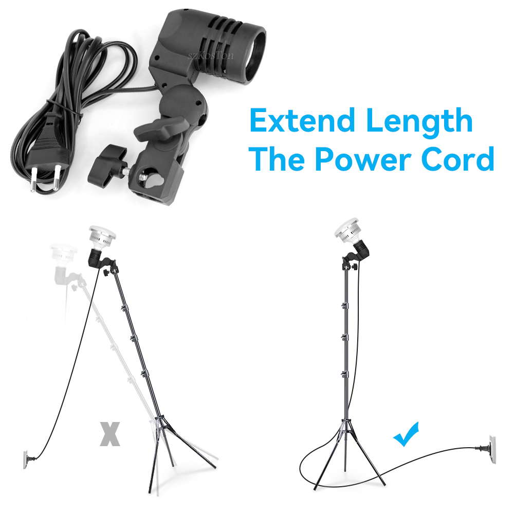2PCS/1PC E27 Single Head Bulb  - Photography Umbrella Light 评论和价格