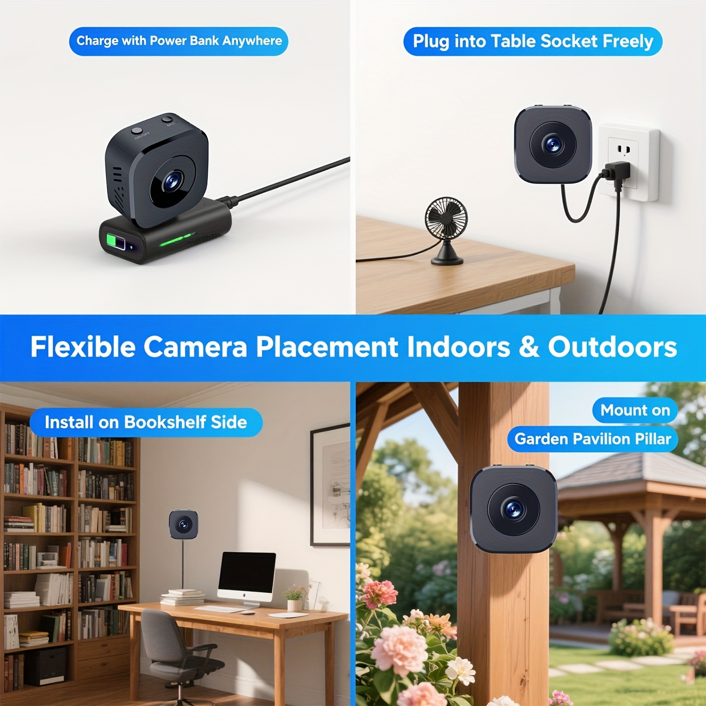 1080P HD Mini WiFi Camera Indo - Photography Videography 评论和价格