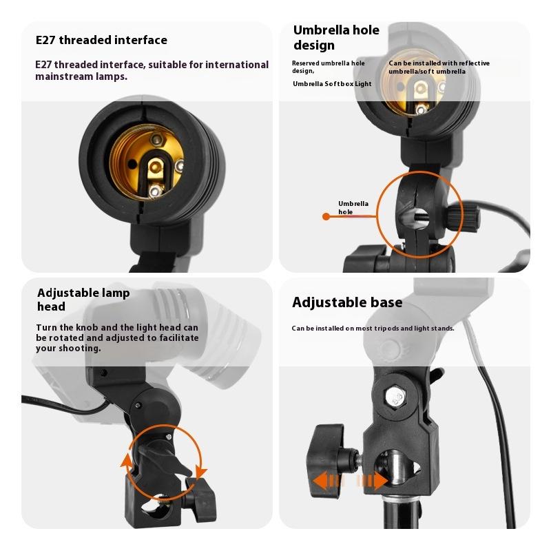 1.8M Cable Cord E27 Socket Sof - Photography Umbrella Light 评论和价格